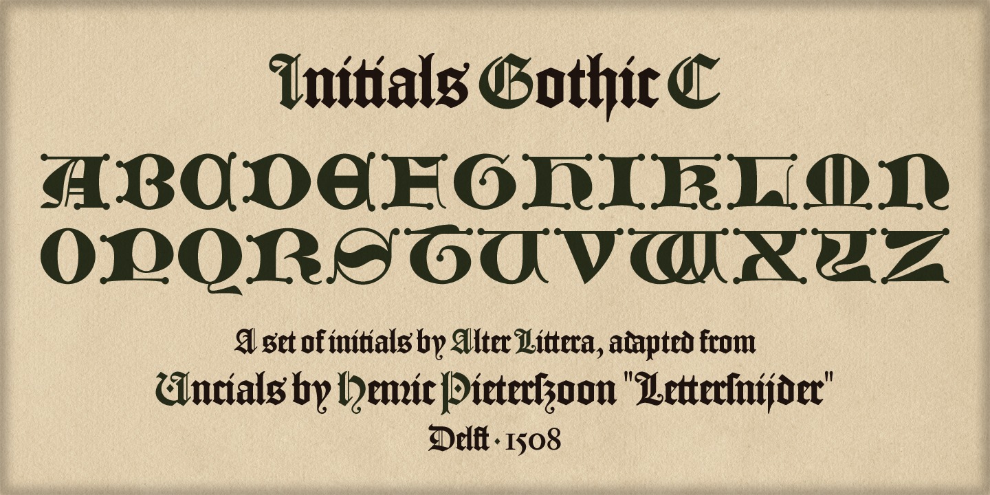Initials Gothic C